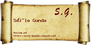 Süle Gunda névjegykártya